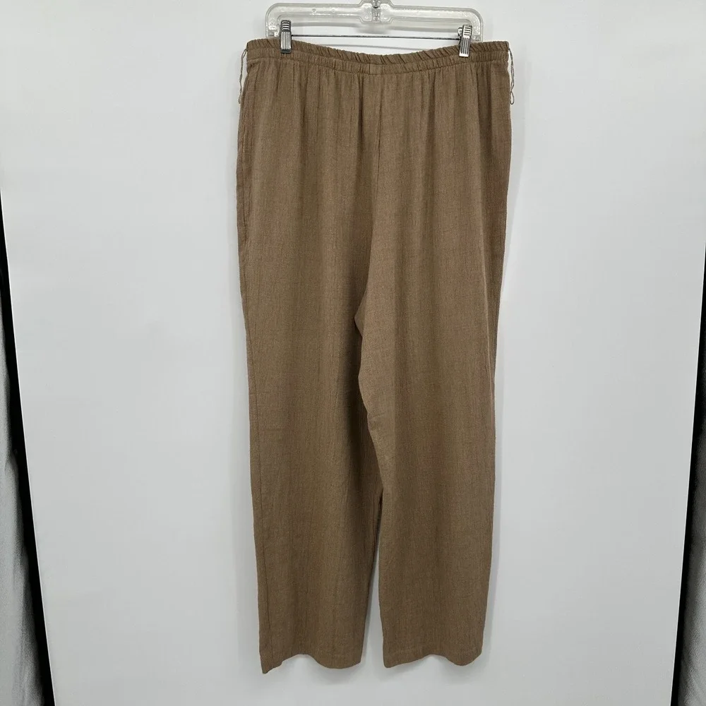 Vintage Spencer Alexis Jacket Pant‎ Set 2X Linen Blend Lagenlook Patchwork USA - Picture 15 of 16